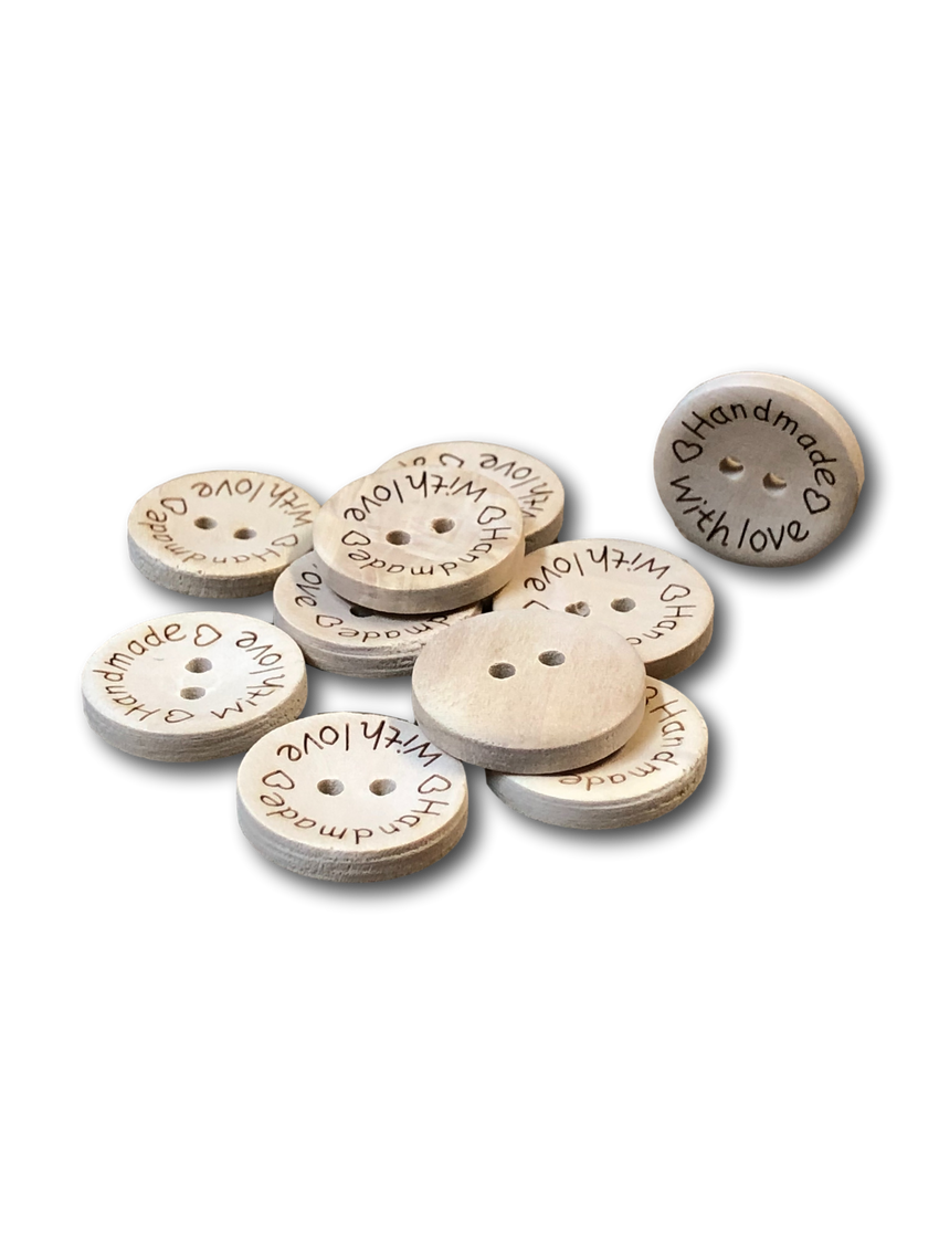 Handmade With Love Wooden Buttons