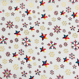 Metalic Facet Star Chritmas Cotton Fabric