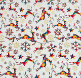 Metalic Facet Deer Chritams Cotton