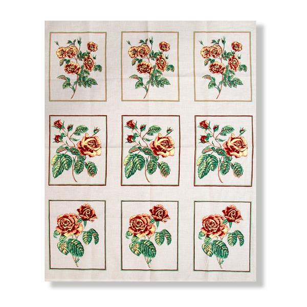 Vintage Pre-Printed Rose Panel